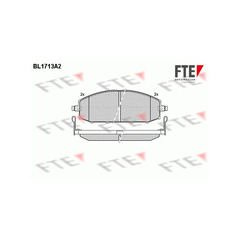Jeu de 4 plaquettes de frein avant FTE BL1713A2