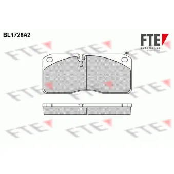 Jeu de 4 plaquettes de frein avant FTE BL1726A2