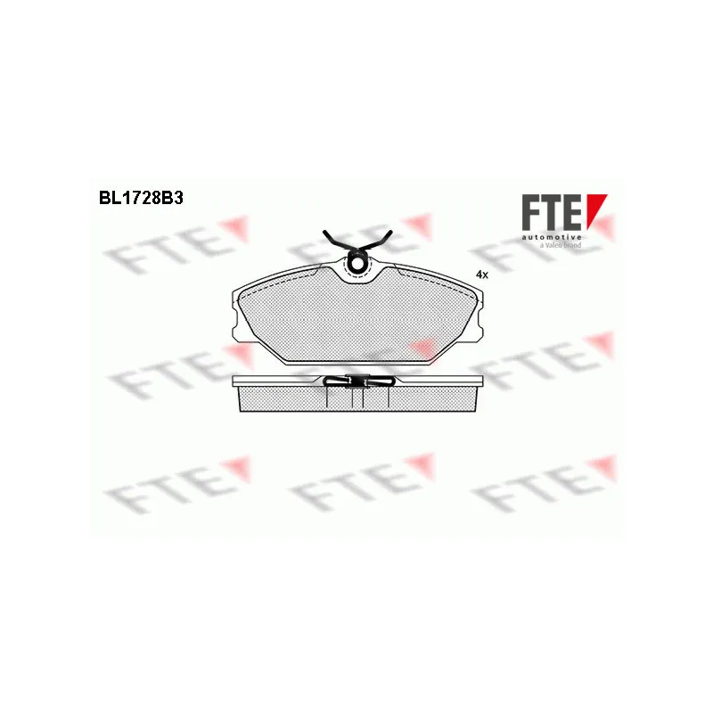 Jeu de 4 plaquettes de frein avant FTE BL1728B3