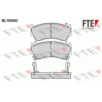 Jeu de 4 plaquettes de frein avant FTE BL1856A2