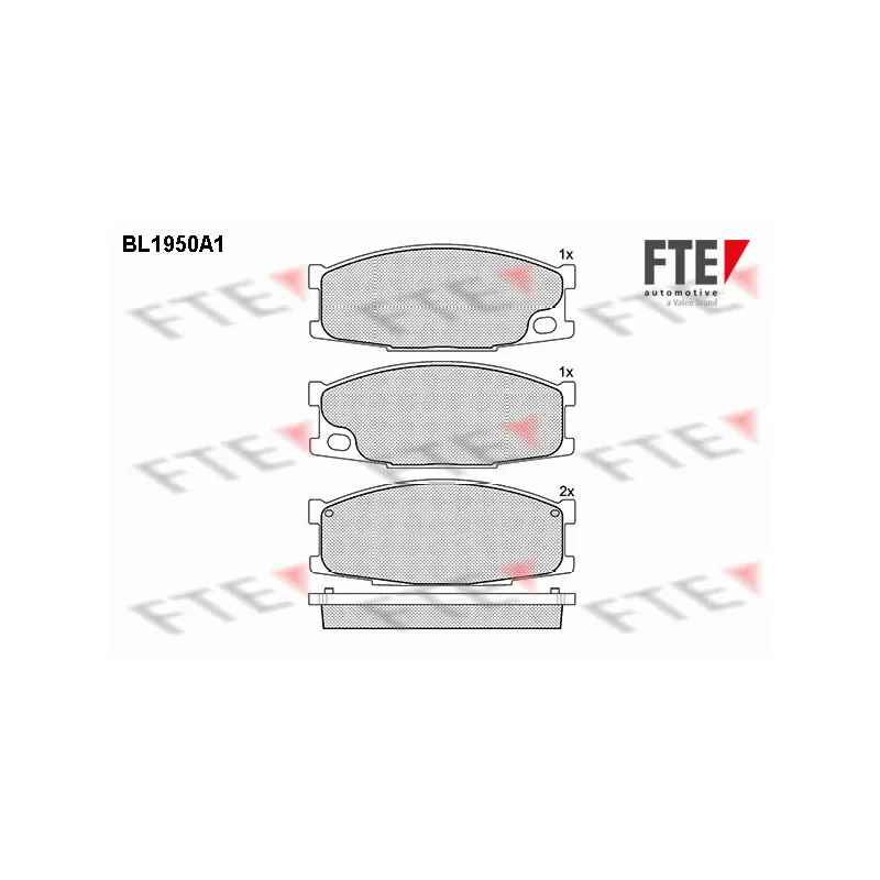 Jeu de 4 plaquettes de frein avant FTE BL1950A1