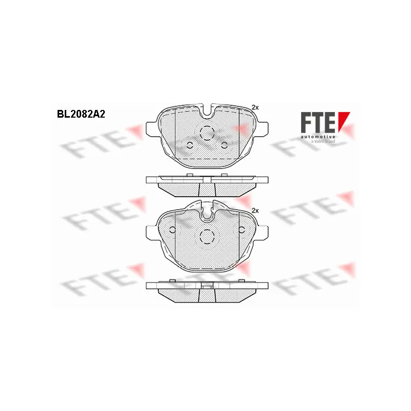 Jeu de 4 plaquettes de frein arrière FTE BL2082A2
