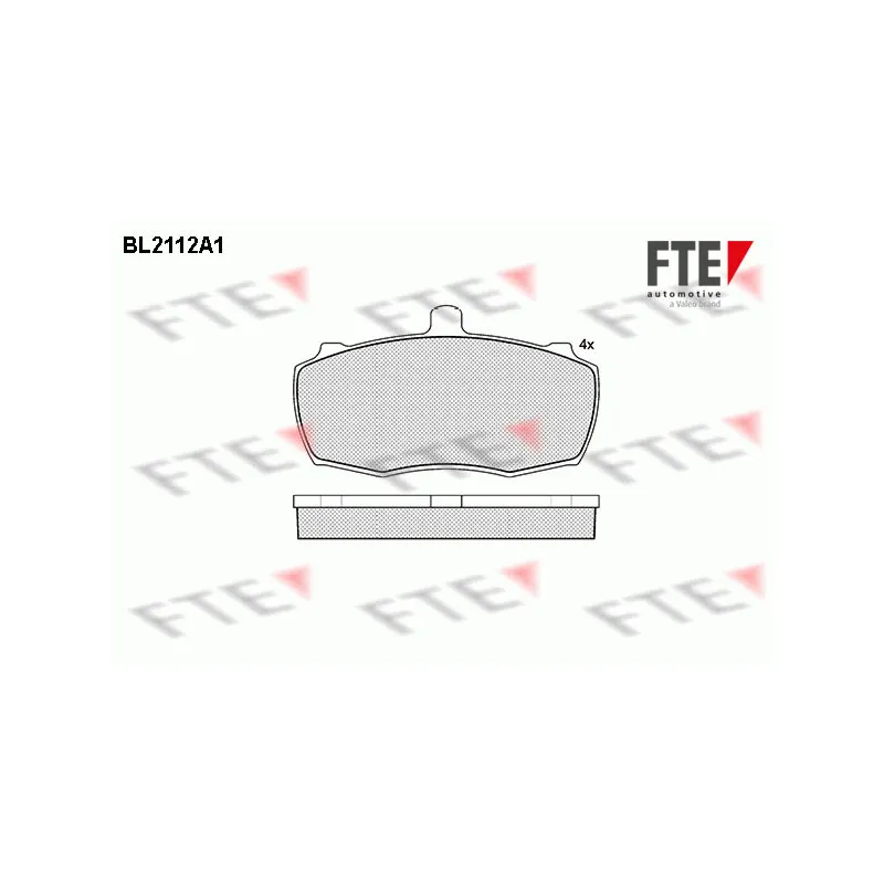 Jeu de 4 plaquettes de frein avant FTE BL2112A1