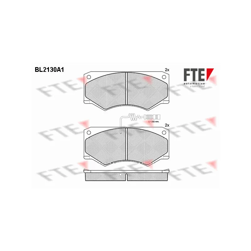 Jeu de 4 plaquettes de frein avant FTE BL2130A1