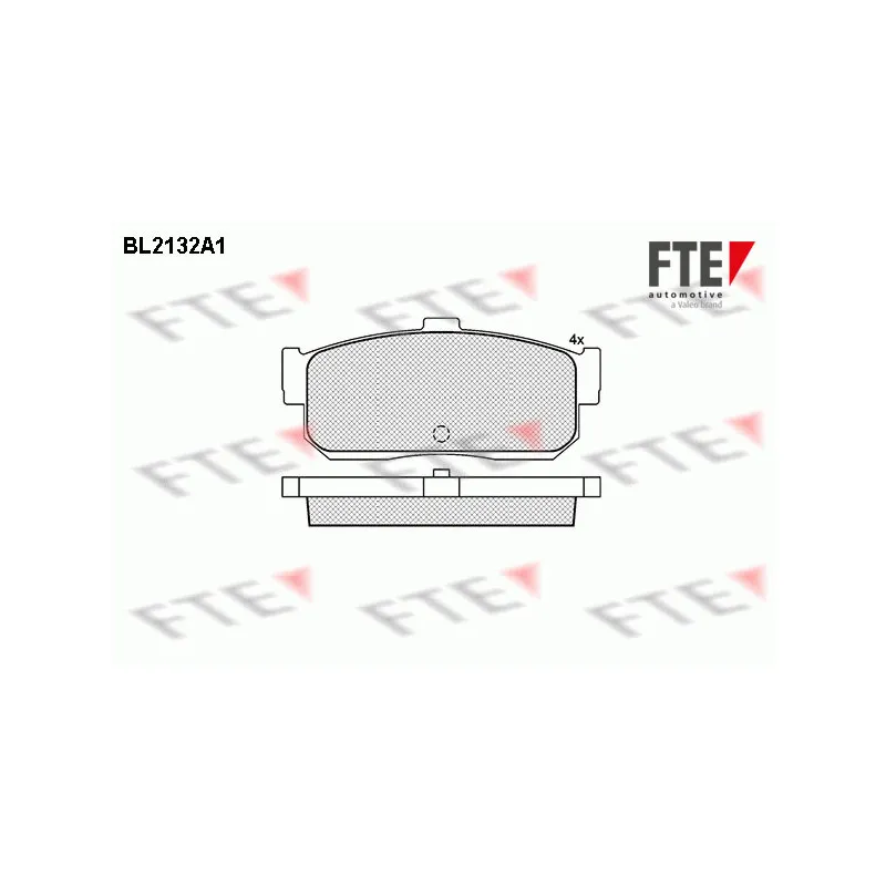 Jeu de 4 plaquettes de frein arrière FTE BL2132A1