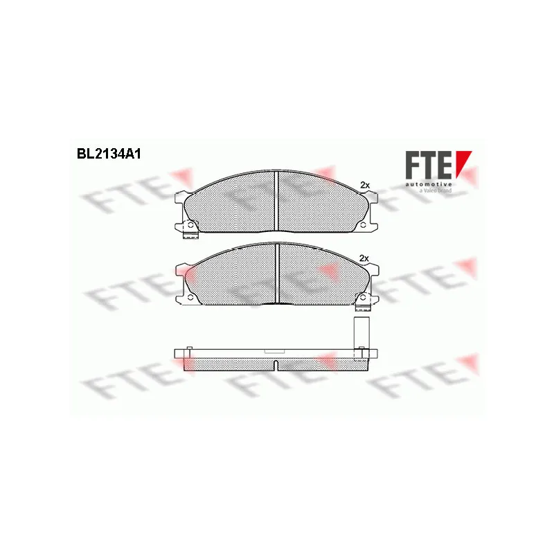 Jeu de 4 plaquettes de frein avant FTE BL2134A1