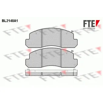 Jeu de 4 plaquettes de frein avant FTE BL2140A1
