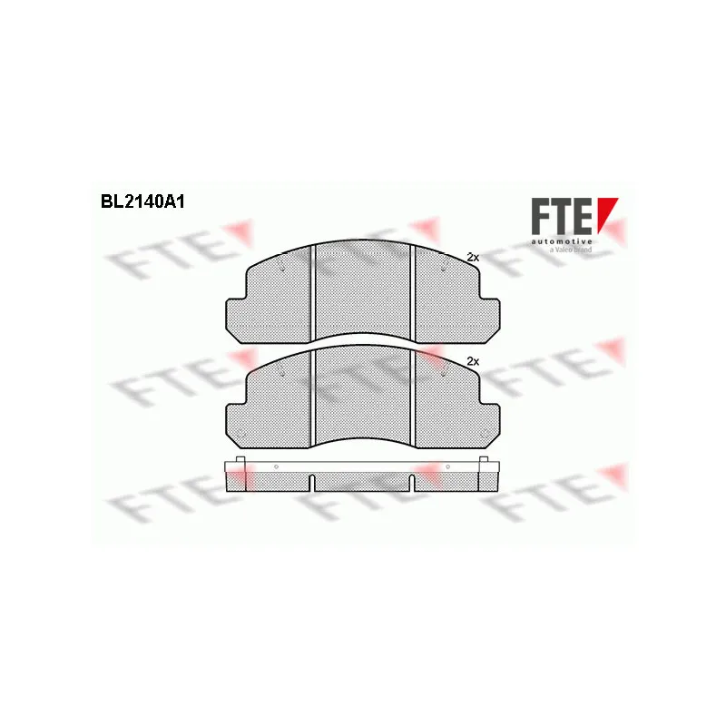 Jeu de 4 plaquettes de frein avant FTE BL2140A1