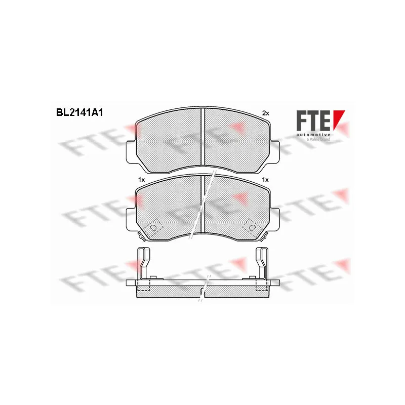 Jeu de 4 plaquettes de frein avant FTE BL2141A1