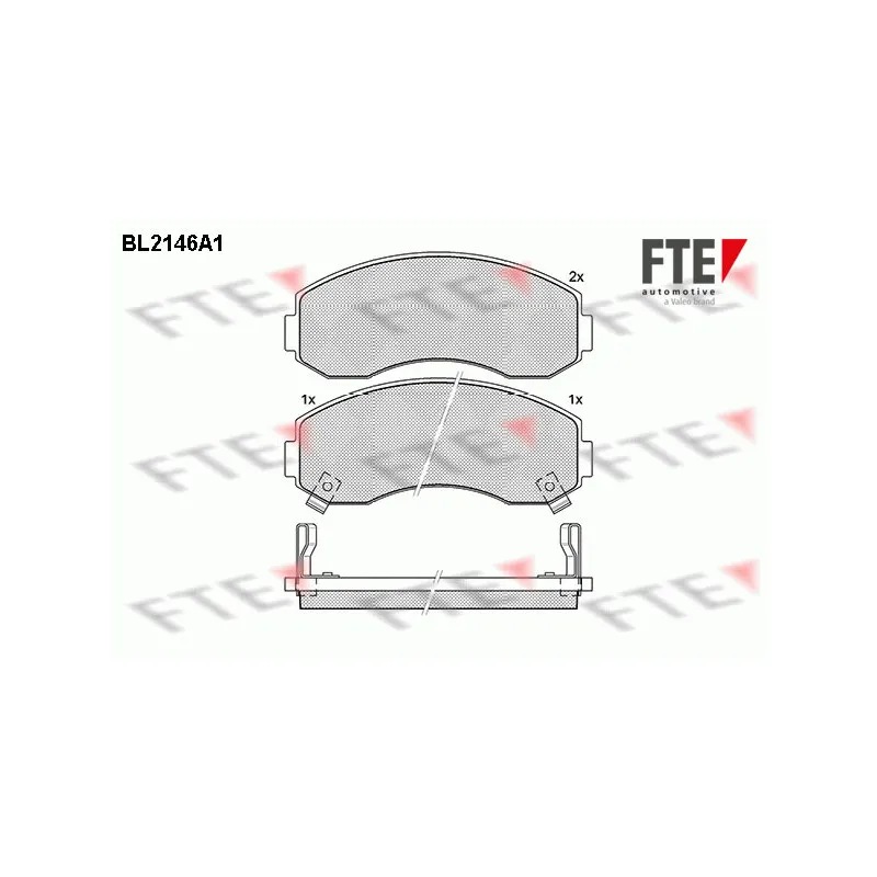 Jeu de 4 plaquettes de frein avant FTE BL2146A1