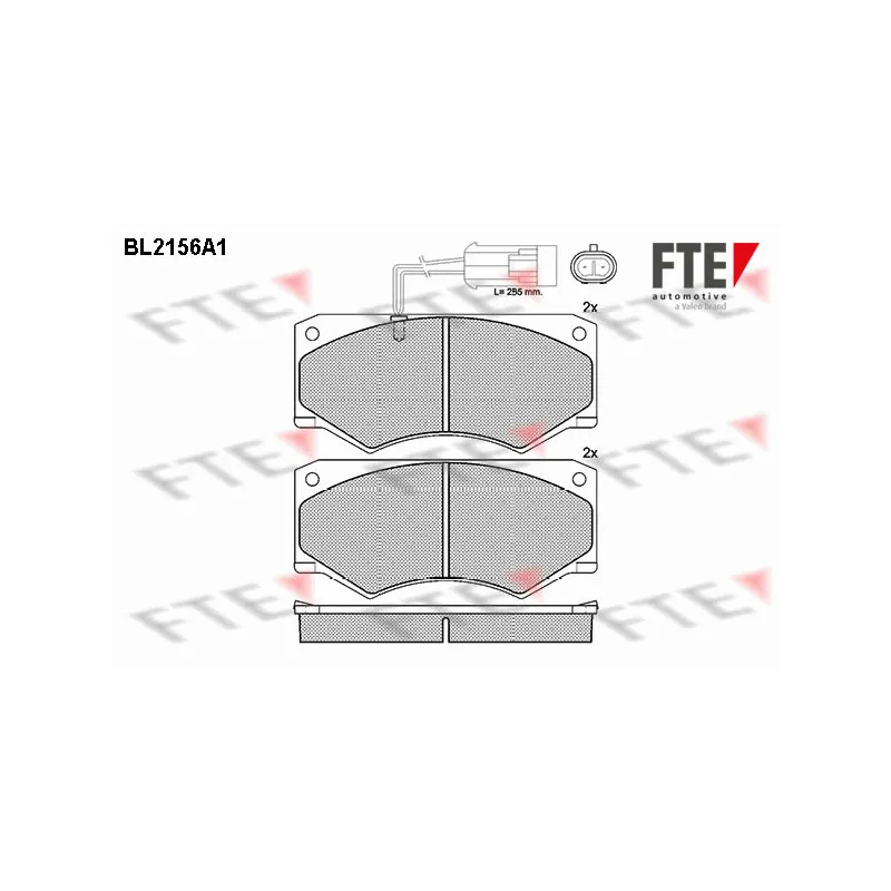 Jeu de 4 plaquettes de frein avant FTE BL2156A1