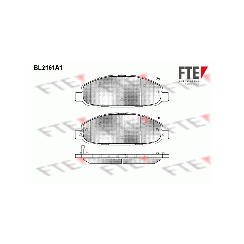 Jeu de 4 plaquettes de frein avant FTE BL2161A1