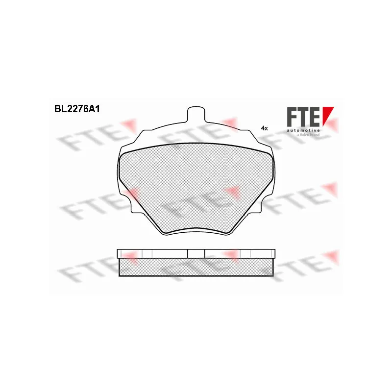 Jeu de 4 plaquettes de frein arrière FTE BL2276A1