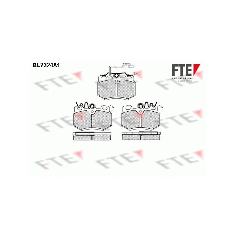 Jeu de 4 plaquettes de frein avant FTE BL2324A1