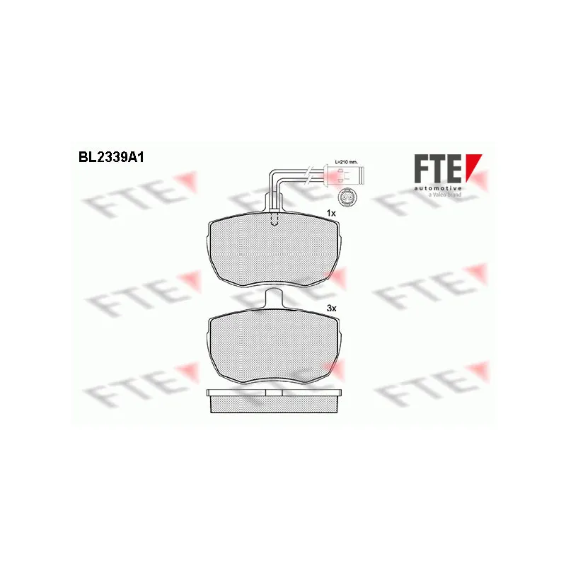 Jeu de 4 plaquettes de frein avant FTE BL2339A1