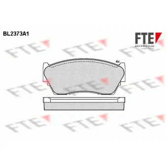 Jeu de 4 plaquettes de frein avant FTE BL2373A1