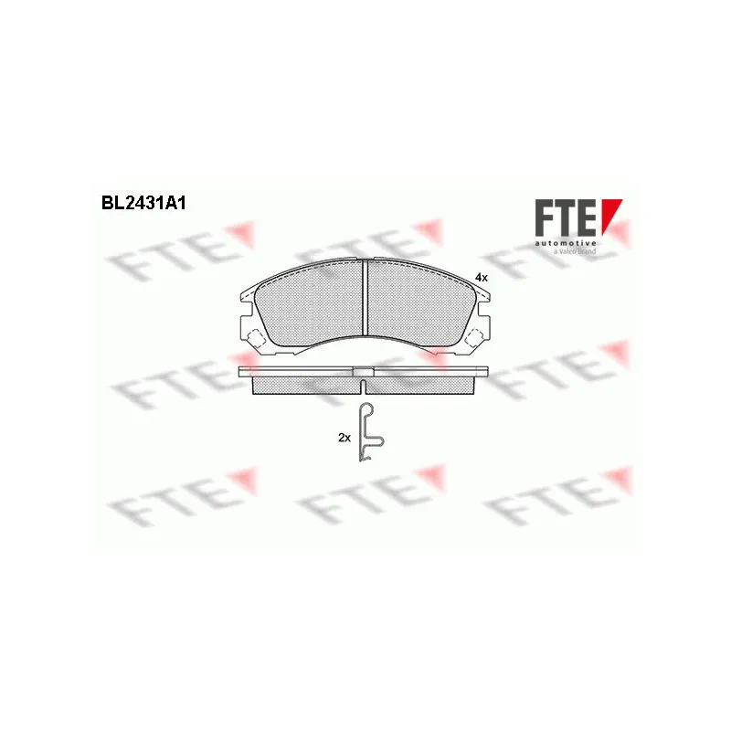 Jeu de 4 plaquettes de frein avant FTE BL2431A1