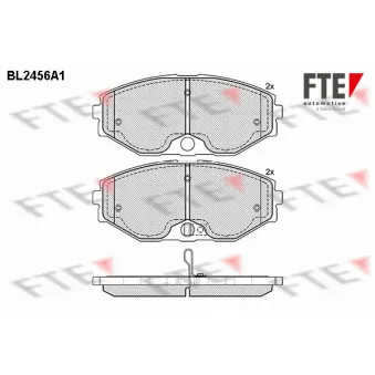 Jeu de 4 plaquettes de frein avant FTE BL2456A1