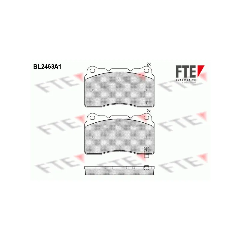 Jeu de 4 plaquettes de frein avant FTE BL2463A1