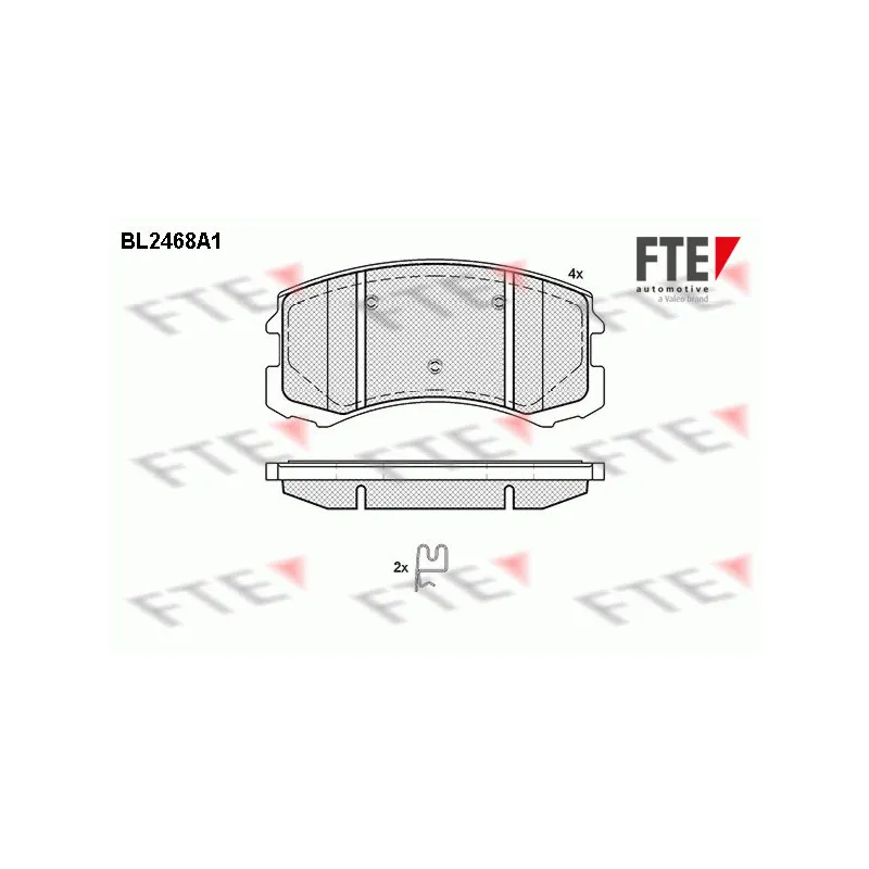 Jeu de 4 plaquettes de frein avant FTE BL2468A1