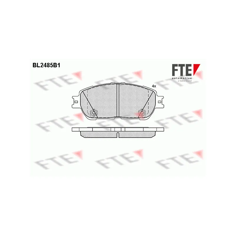 Jeu de 4 plaquettes de frein avant FTE BL2485B1