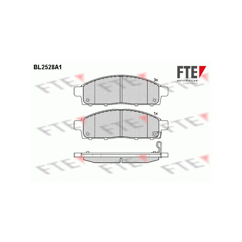 Jeu de 4 plaquettes de frein avant FTE BL2528A1