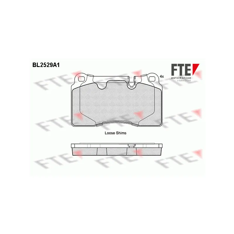 Jeu de 4 plaquettes de frein avant FTE BL2529A1