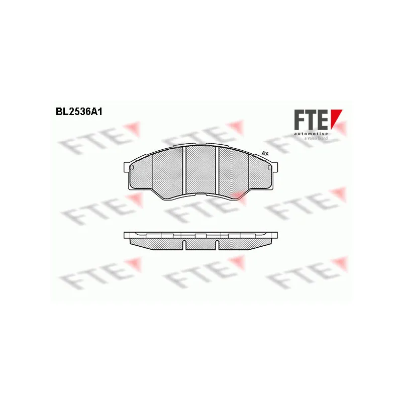 Jeu de 4 plaquettes de frein avant FTE BL2536A1