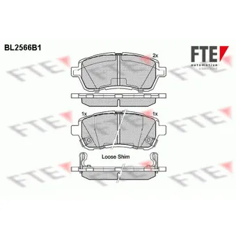 Jeu de 4 plaquettes de frein avant FTE BL2566B1