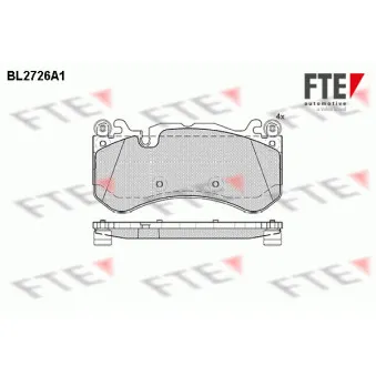 Jeu de 4 plaquettes de frein avant FTE BL2726A1