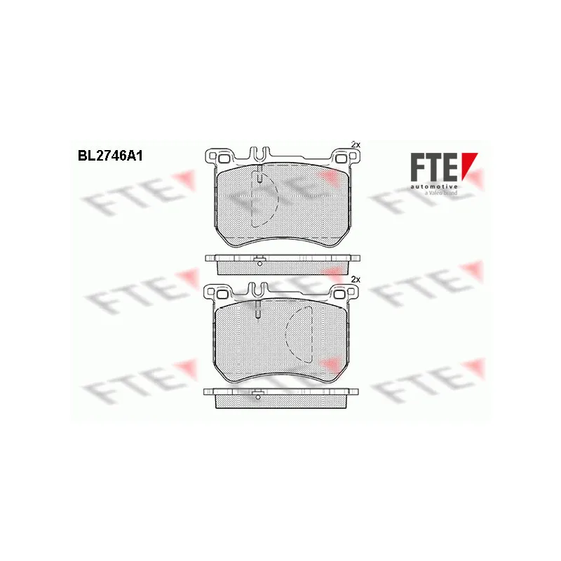 Jeu de 4 plaquettes de frein avant FTE BL2746A1