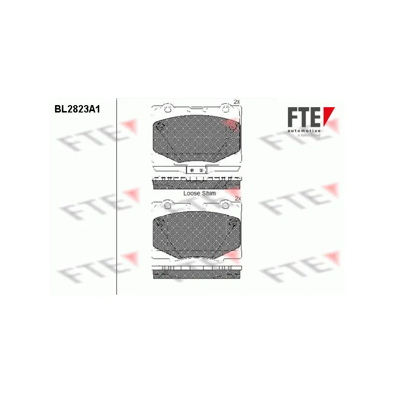 Jeu de 4 plaquettes de frein avant FTE BL2823A1