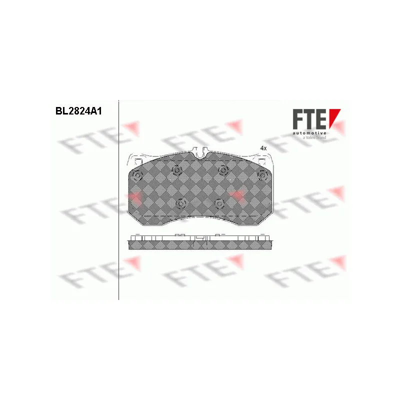 Jeu de 4 plaquettes de frein avant FTE BL2824A1