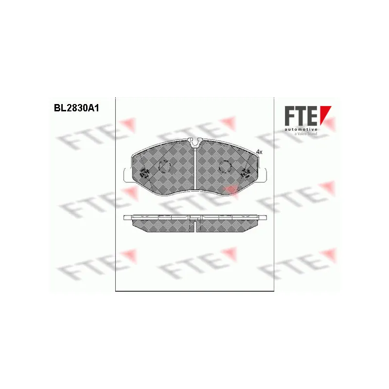 Jeu de 4 plaquettes de frein avant FTE BL2830A1