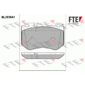 Jeu de 4 plaquettes de frein avant FTE BL2836A1