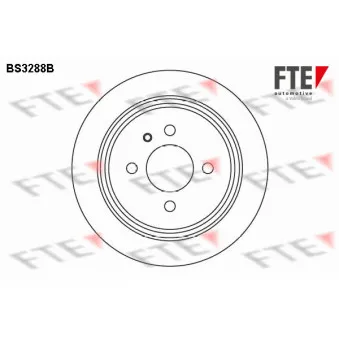 Jeu de 2 disques de frein arrière FTE BS3288B