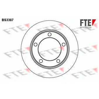 Jeu de 2 disques de frein avant FTE BS3387