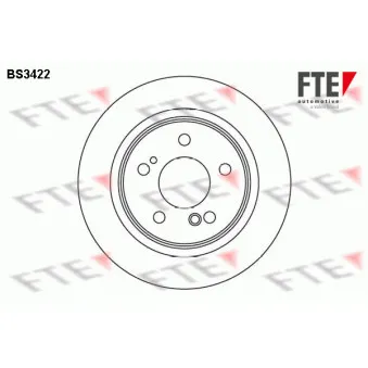 Jeu de 2 disques de frein arrière FTE BS3422