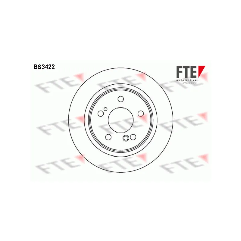 Jeu de 2 disques de frein arrière FTE BS3422