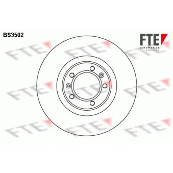 Jeu de 2 disques de frein avant FTE BS3502