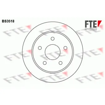 Jeu de 2 disques de frein arrière FTE BS3518