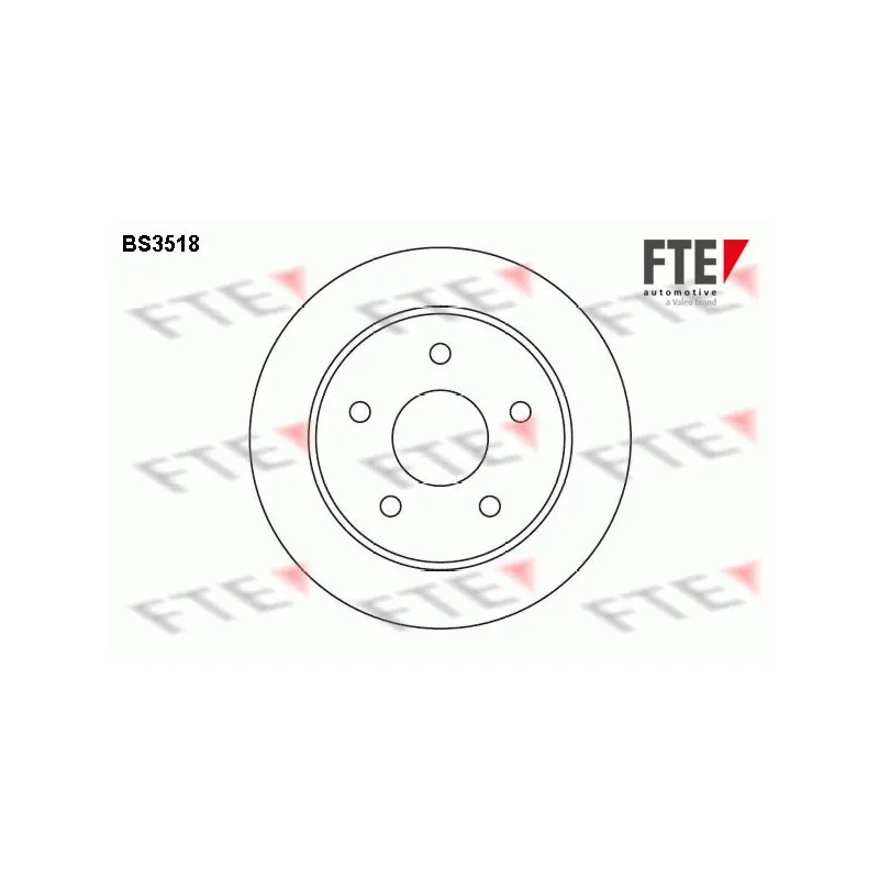Jeu de 2 disques de frein arrière FTE BS3518