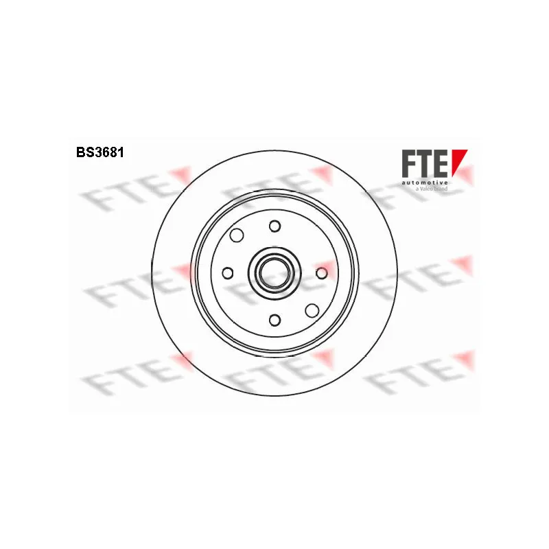Jeu de 2 disques de frein arrière FTE BS3681