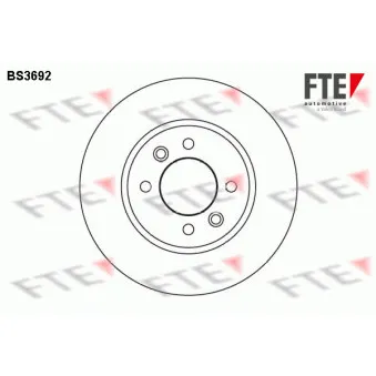 Jeu de 2 disques de frein arrière FTE BS3692