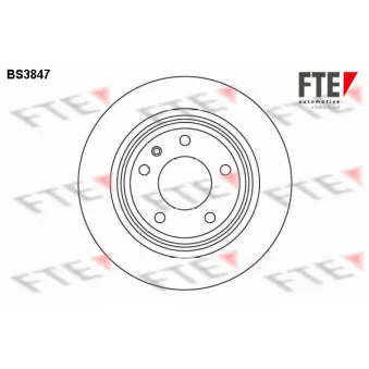 Jeu de 2 disques de frein arrière FTE BS3847