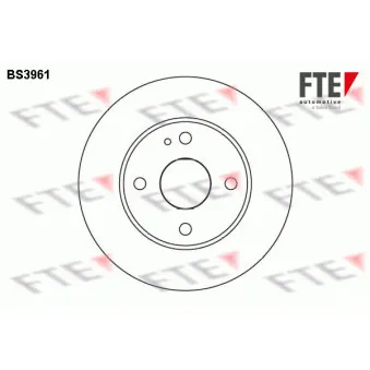 Jeu de 2 disques de frein arrière FTE BS3961