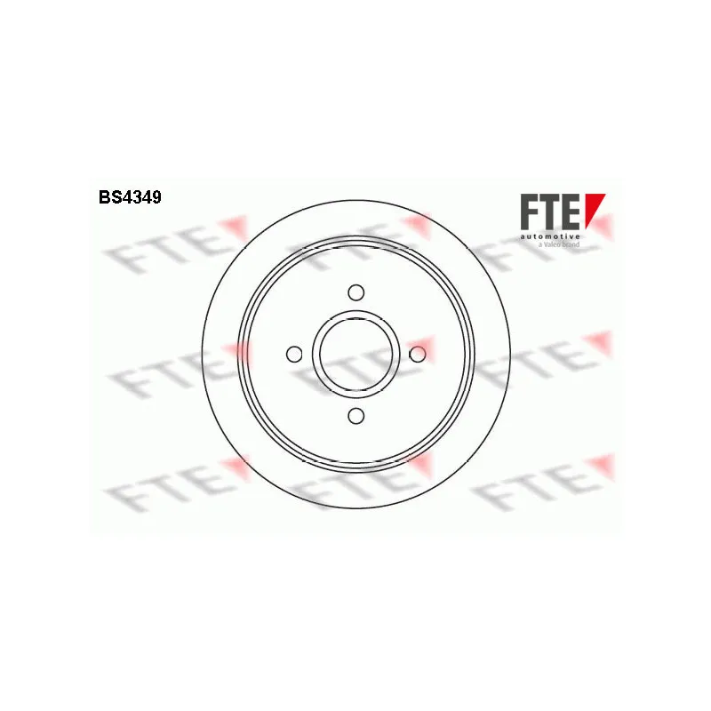 Jeu de 2 disques de frein arrière FTE BS4349