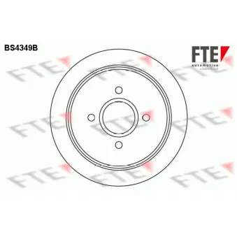 Jeu de 2 disques de frein arrière FTE BS4349B