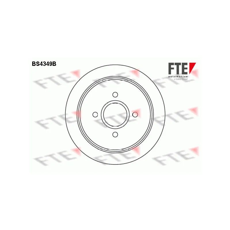 Jeu de 2 disques de frein arrière FTE BS4349B