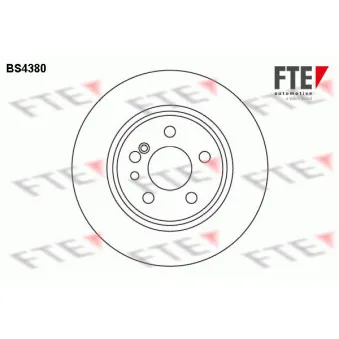 Jeu de 2 disques de frein arrière FTE BS4380